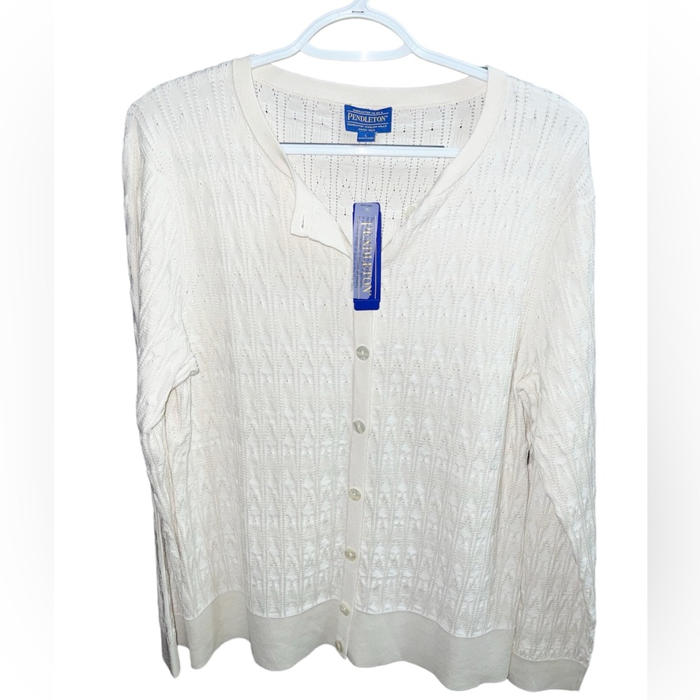 NEW Pendleton Silk Cotton Blend Women’s Cardigan Sweater
